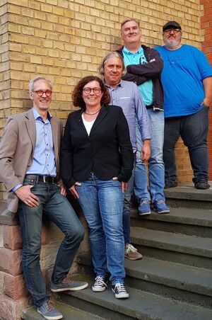 v.l.n.r. Dirk Dörsam, Patricia Sonek, Stefan Guth, Jürgen Falter, Michael May